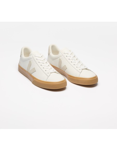 Tênis VEJA Masculino Campo Couro Branco Natural Natural VEJA - VERT Oficial