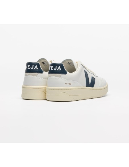 Tênis VEJA Feminino V-90 Couro Branco Nautico VEJA - VERT Oficial