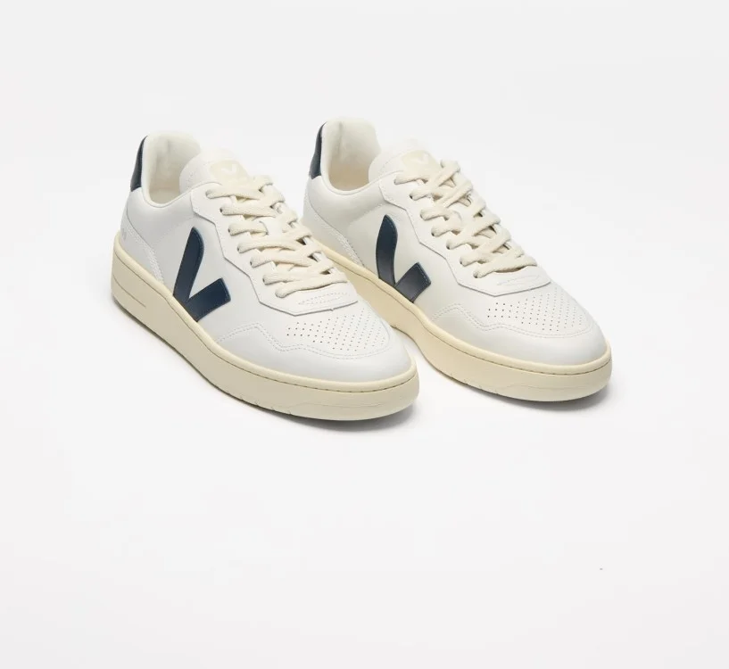Tênis VEJA Masculino V-90 Couro Branco Nautico VEJA - VERT Oficial 2