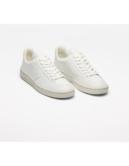 Tênis VEJA Masculino V-12 Couro Branco VEJA - VERT Oficial
