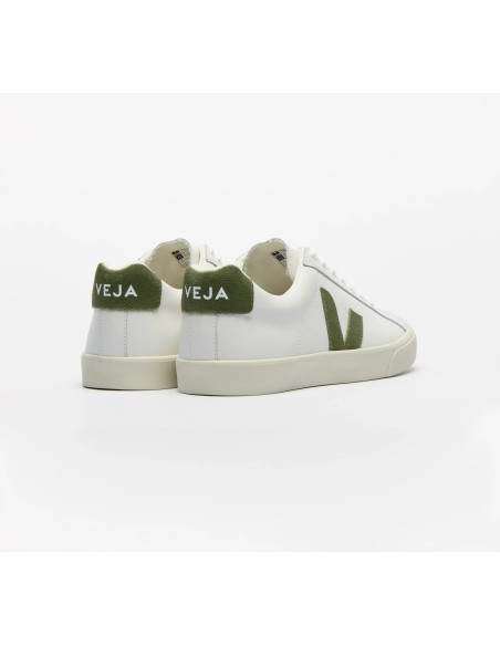 Tênis VEJA Masculino Esplar couro branco e verde - VERT
