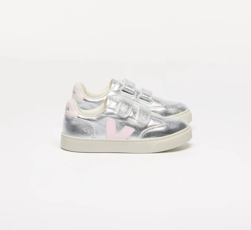 Tênis VEJA Infantil V-12 Couro Silver Lassi VEJA - VERT Oficial