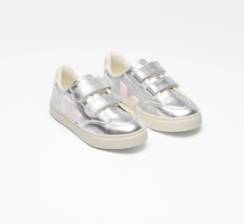 Tênis VEJA Infantil V-12 Couro Silver Lassi VEJA - VERT Oficial 2