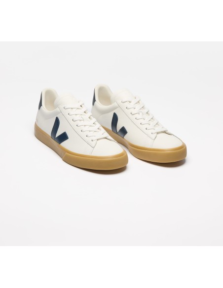 Tênis VEJA Feminino Campo couro branco e azul VEJA - VERT
