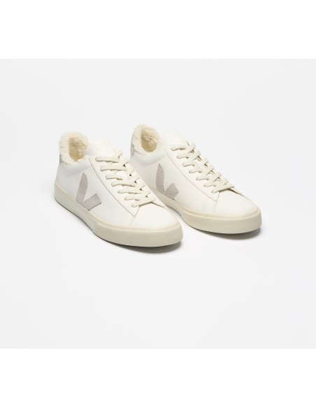 Tênis VEJA Masculino Campo couro branco e cinza VEJA - VERT