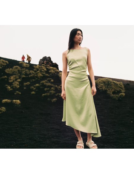 Sandália VEJA Feminino Etna Suede Pierre Almond VEJA - VERT Oficial