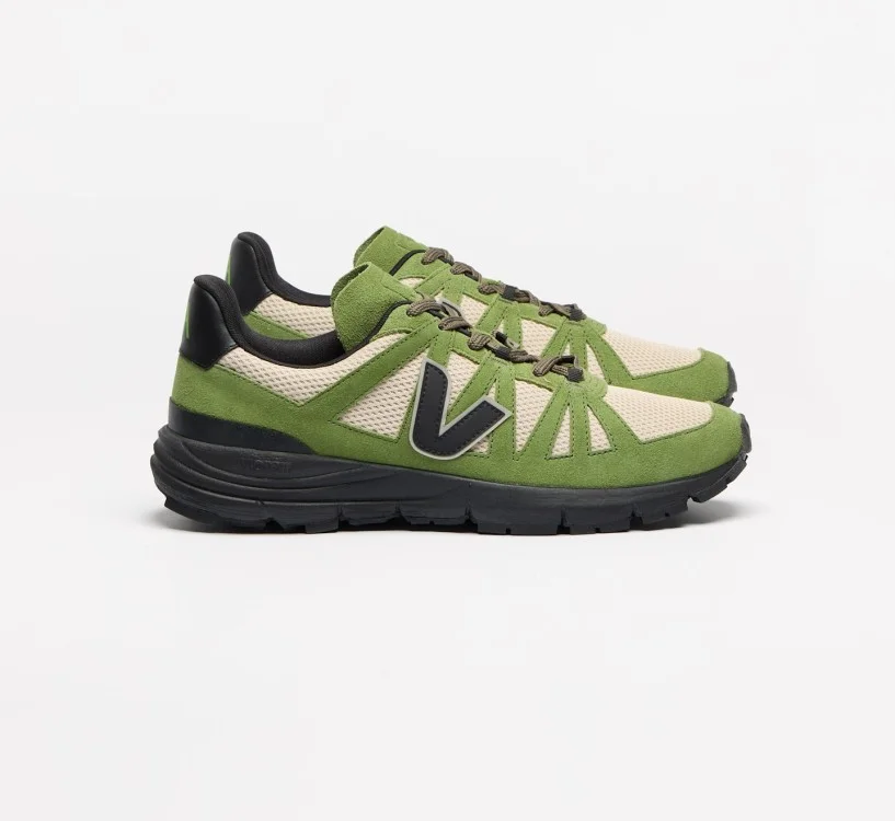 Tênis VEJA Feminino Salar casual bege, verde e preto VEJA - VERT