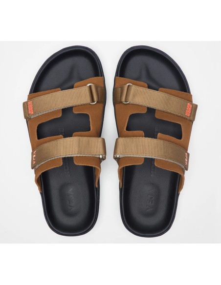 Sandália VEJA x HOMECORE masculina preta e marrom suede