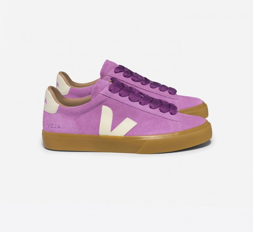 Tênis VEJA Campo Bold unissex roxo e bege - VERT Oficial