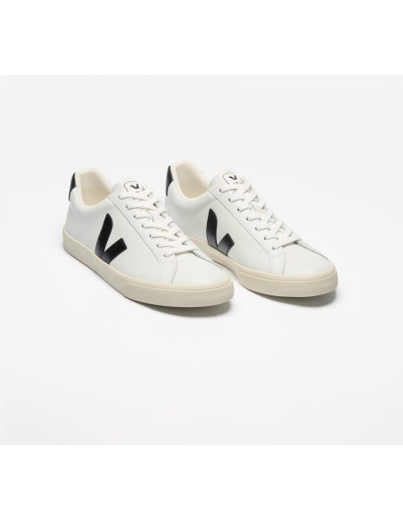 Tênis VEJA Feminino Esplar Couro Branco Preto VEJA - VERT Oficial