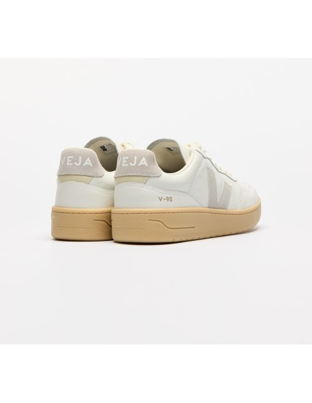 Tênis VEJA Feminino V-90 branco e cinza - VERT Oficial