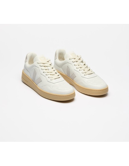 Tênis VEJA Feminino V-90 branco e cinza - VERT Oficial