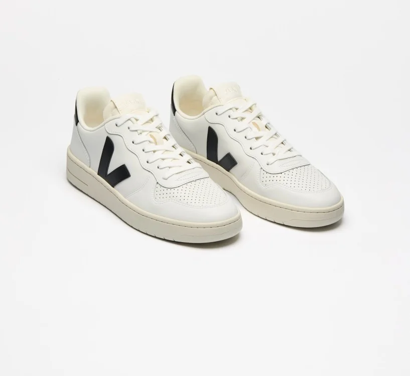 Tênis VEJA Feminino V-10 Prime branco e preto - VERT Oficial 2