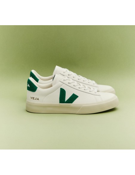 Tênis VEJA Masculino Campo Couro Branco Emeraude VEJA - VERT Oficial