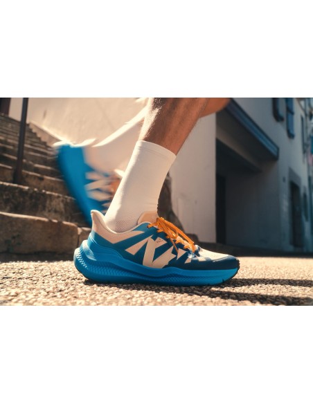 Tênis VEJA Feminino Condor 3 corrida bege e azul VEJA - VERT