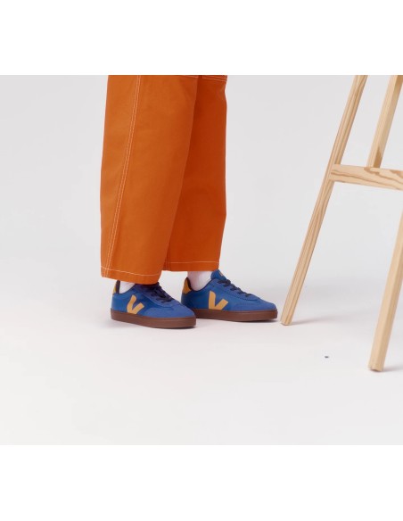 Tênis VEJA Volley infantil mini azul e dourado VEJA - VERT Oficial