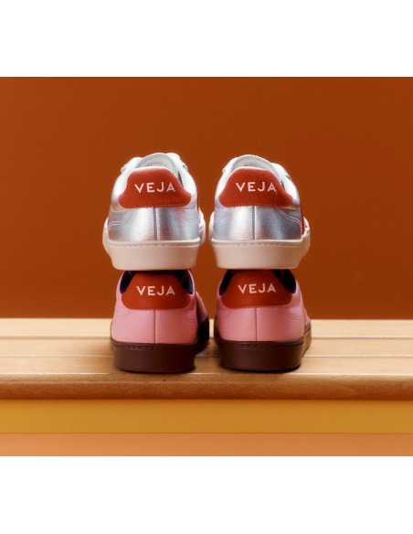 Tênis VEJA Volley infantil mini prata e vermelho VEJA - VERT Oficial