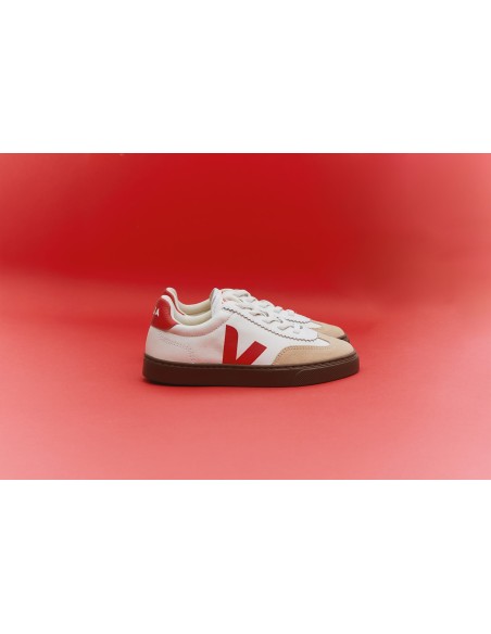Tênis VEJA Volley infantil mini branco e vermelho VEJA - VERT Oficial