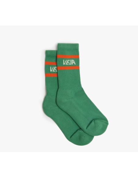 Meia VEJA Iconic Verde Branco Laranja | Acessórios VEJA