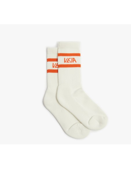 Meia VEJA Iconic Branco Laranja | Acessórios VEJA