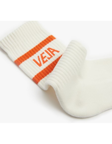 Meia VEJA Iconic Branco Laranja | Acessórios VEJA