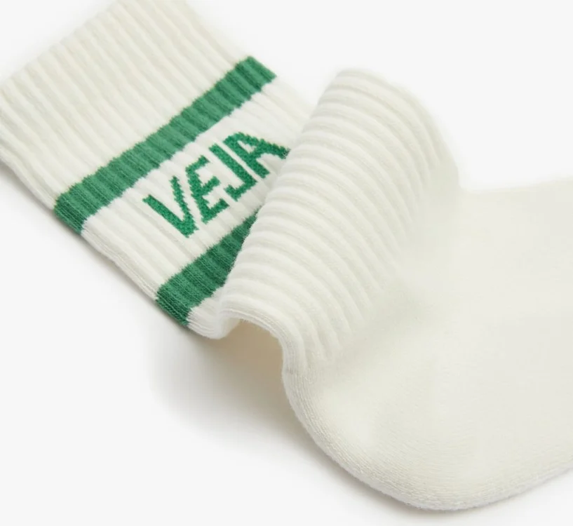 Meia VEJA Iconic Branco Verde | Acessórios VEJA 2