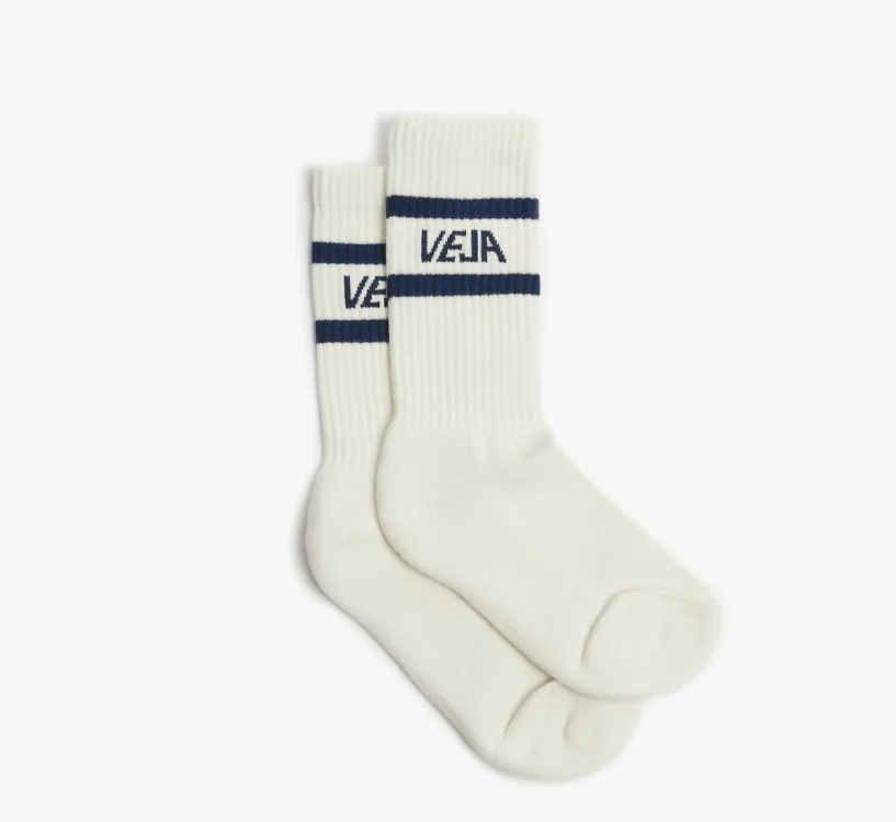 Meia VEJA Iconic Branco Azul | Acessórios VEJA