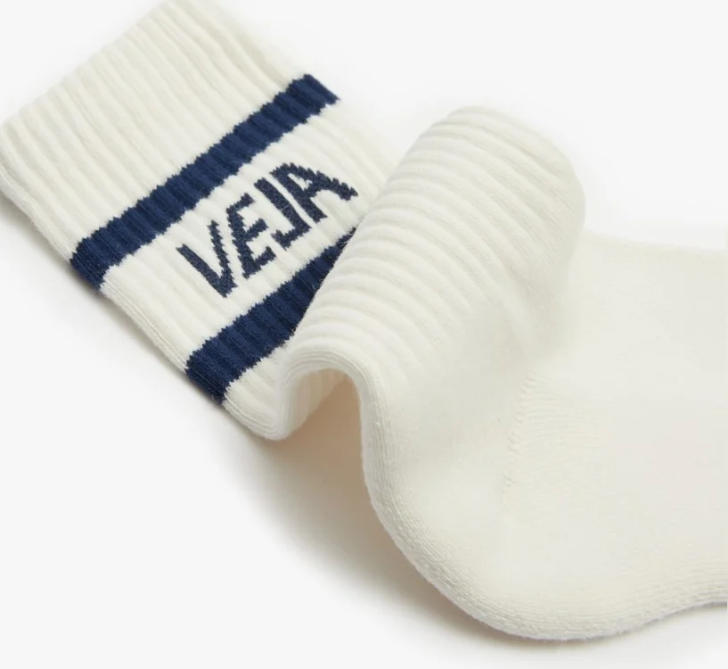 Meia VEJA Iconic Branco Azul | Acessórios VEJA 2