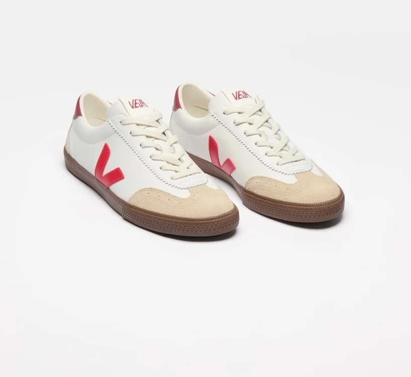 Tênis VEJA Masculino Volley Couro Branco Pekin Bark VEJA - VERT Oficial 2