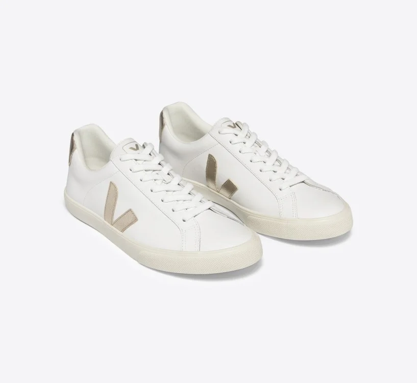Tênis VEJA Feminino Esplar Couro Branco Platine VEJA - VERT Oficial 2
