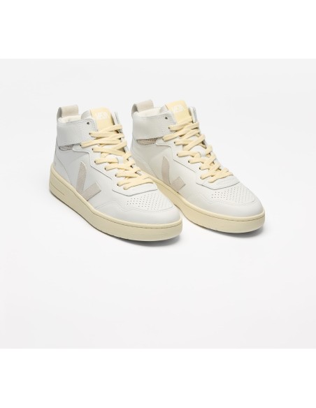 Tênis VEJA Masculino V-95 Couro Branco Natural VEJA - VERT Oficial