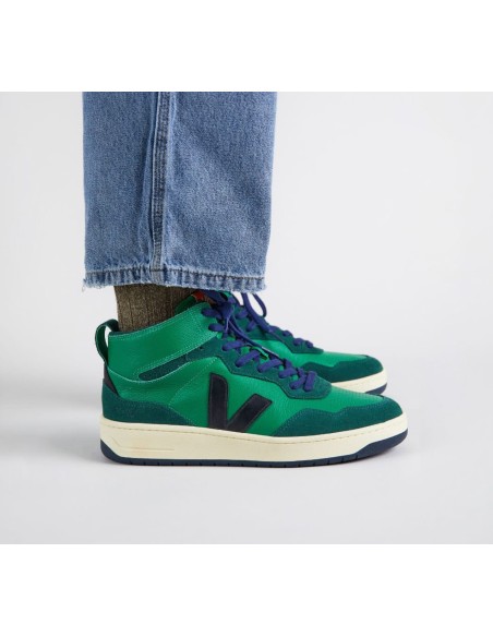 Tênis VEJA Masculino V-95 Couro Emeraude Preto VEJA - VERT Oficial