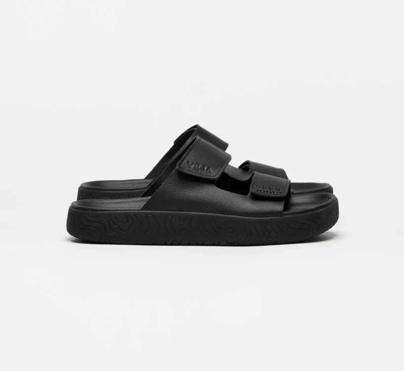 Sandália VEJA Feminino Etna Couro Preto VEJA - VERT Oficial