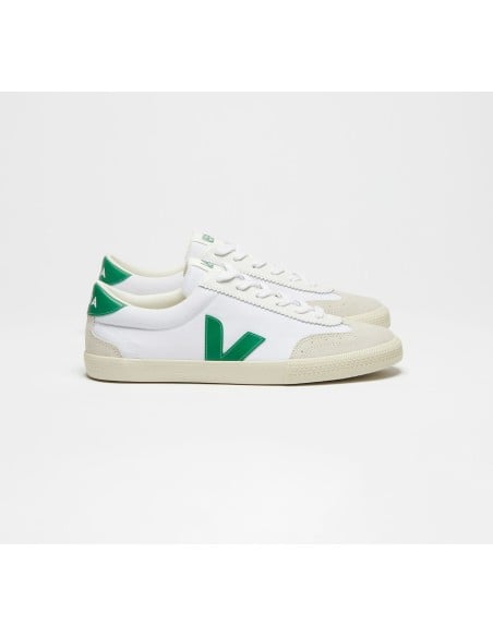 Tênis VEJA Feminino Volley Algodão Branco Emeraude VEJA - VERT Oficial