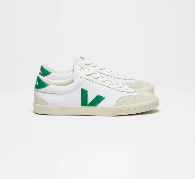 Tênis VEJA Masculino Volley Algodão Branco Emeraude VEJA - VERT Oficial