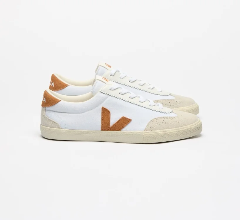 Tênis VEJA Masculino Volley Lona Branco Umber VEJA - VERT Oficial