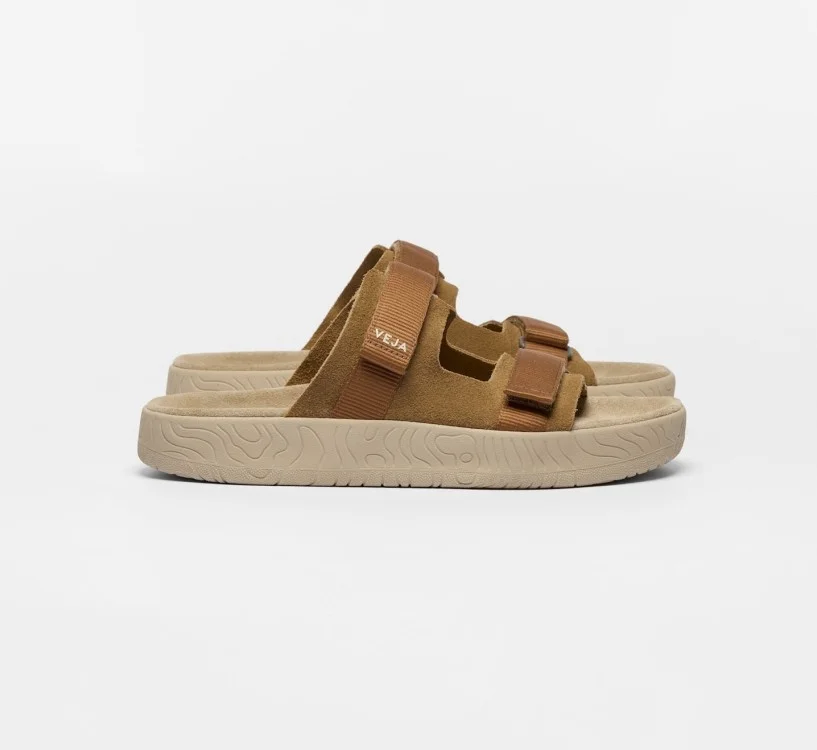 Sandália VEJA VERT Feminina Arpoardor Camurça Tent Cognac