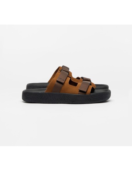 Sandália VEJA VERT Feminina Arpoardor Camurça Cognac Preto