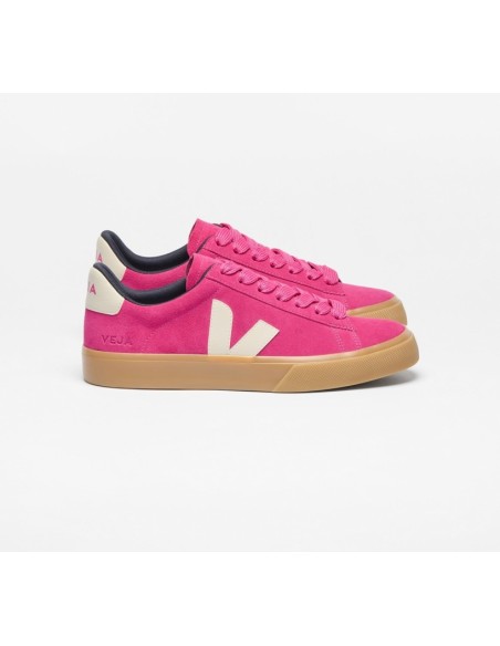 Tênis VEJA VERT Masculino Campo Bold Camurça Rosa Pink