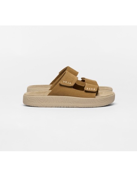 Sandália VEJA VERT Masculina Etna Camurça Bege Amêndoa
