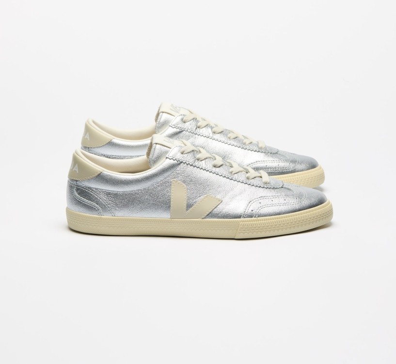 Tênis VEJA VERT Masculino Volley Couro Prata