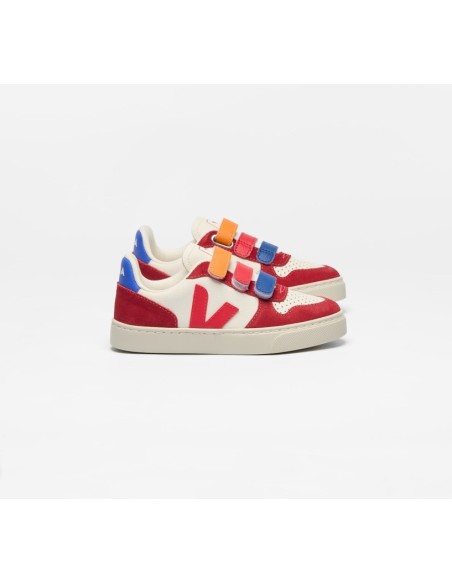 Tênis VEJA VERT Infantil V-10 Kid Couro Vermelho