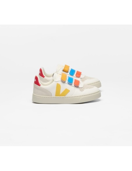 Tênis VEJA VERT Infantil V-10 Kid Couro Branco Tonic