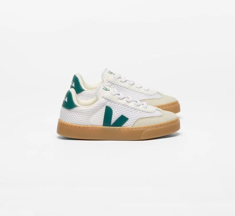 Tênis VEJA VERT Infantil Volley Aircell Branco Britanny Sola Natural