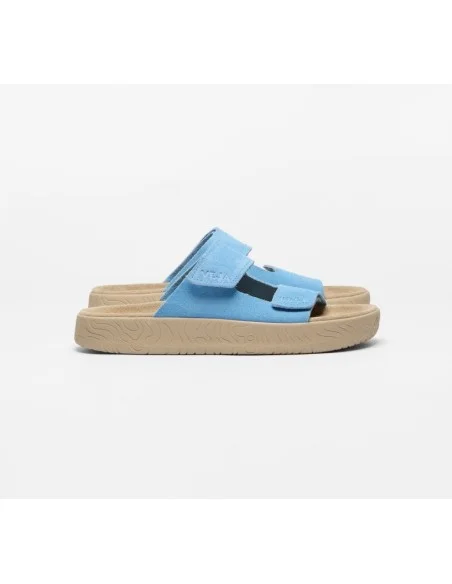 Sandália VEJA VERT Feminina Etna Camurça Aqua Almond