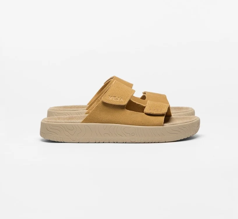 Sandália VEJA VERT Masculina Etna Camurça Ocre Almond