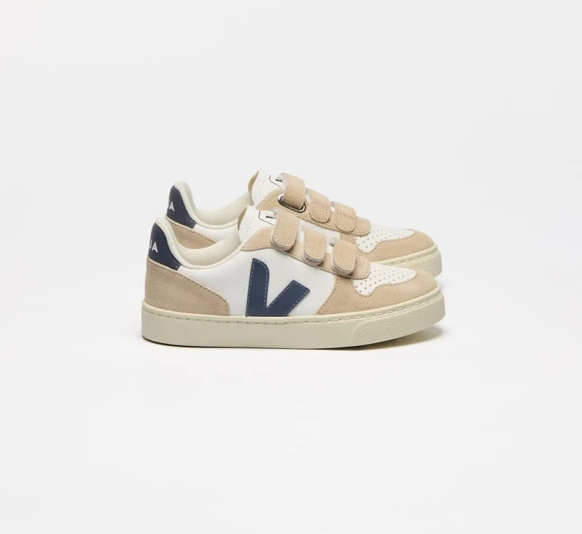 Tênis VEJA VERT Infantil V-10 Couro Branco California Junior