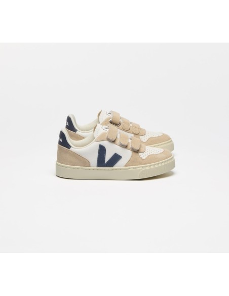 Tênis VEJA VERT Infantil V-10 Couro Branco California Junior