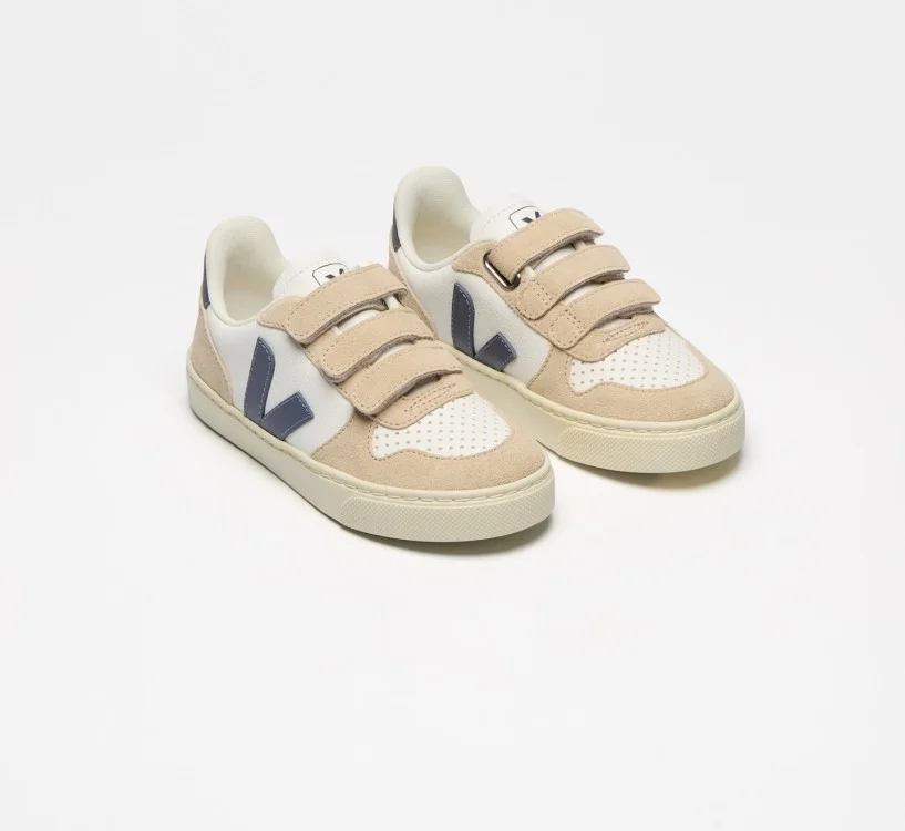 Tênis VEJA VERT Infantil V-10 Couro Branco California Junior 2