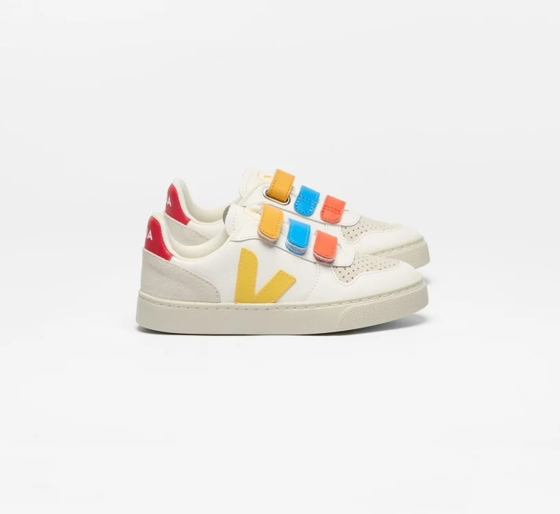 Tênis VEJA VERT Infantil V-10 Junior Couro Branco Tonic